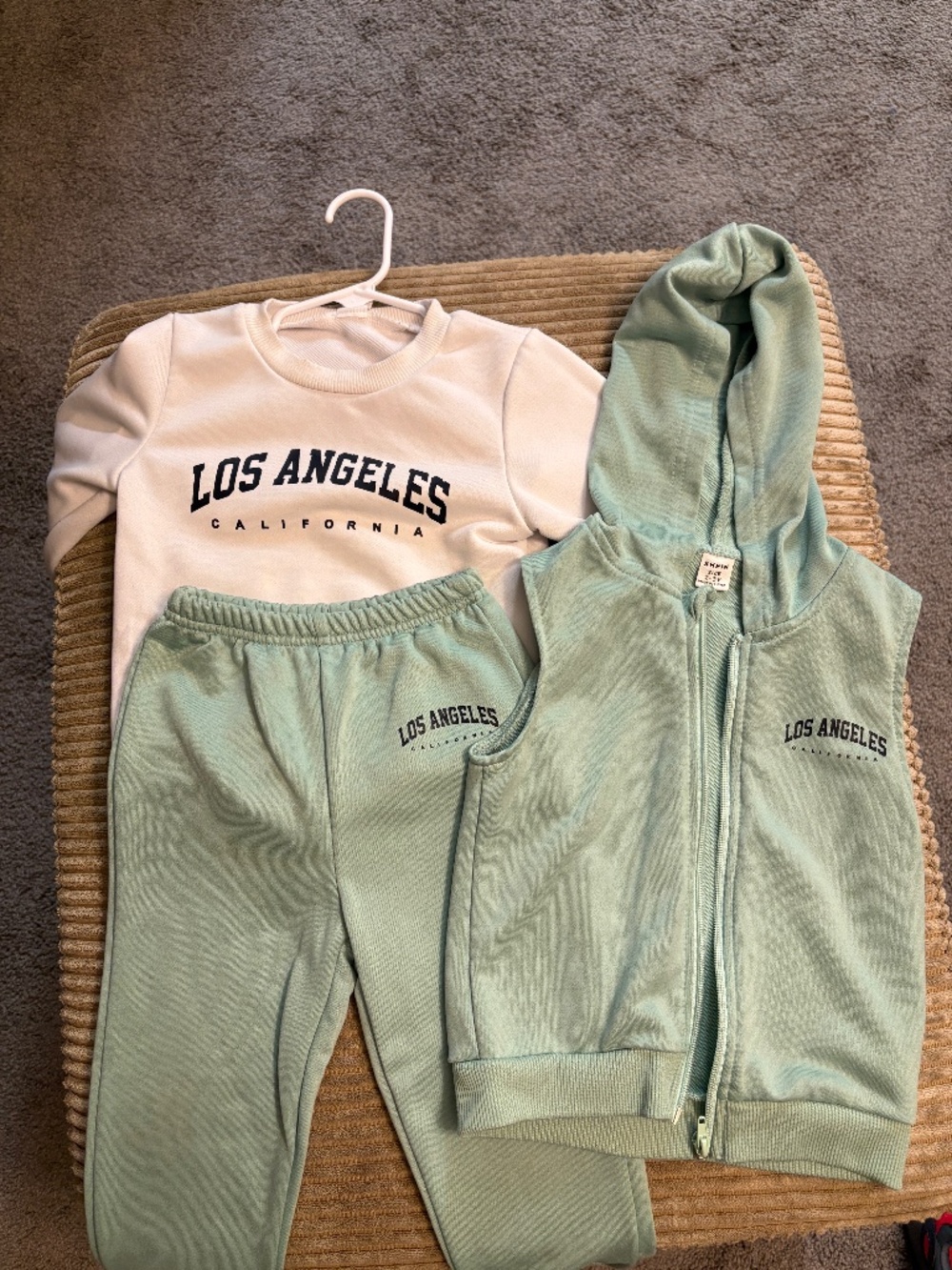 Children’s sweat suit with vest